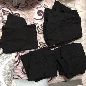 Black scrubs shirts and bottoms